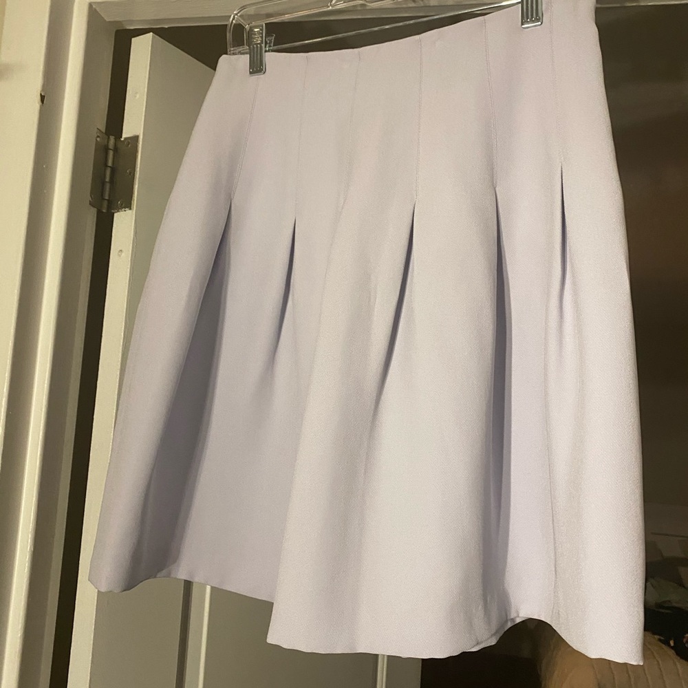 High waisted lavender pleated skirt